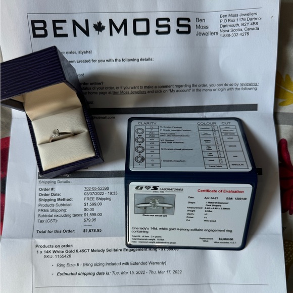 Oval engagement ring - Picture 2 of 6